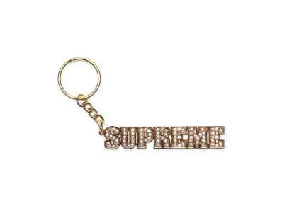 Supreme Block Logo Keychain "Gold"