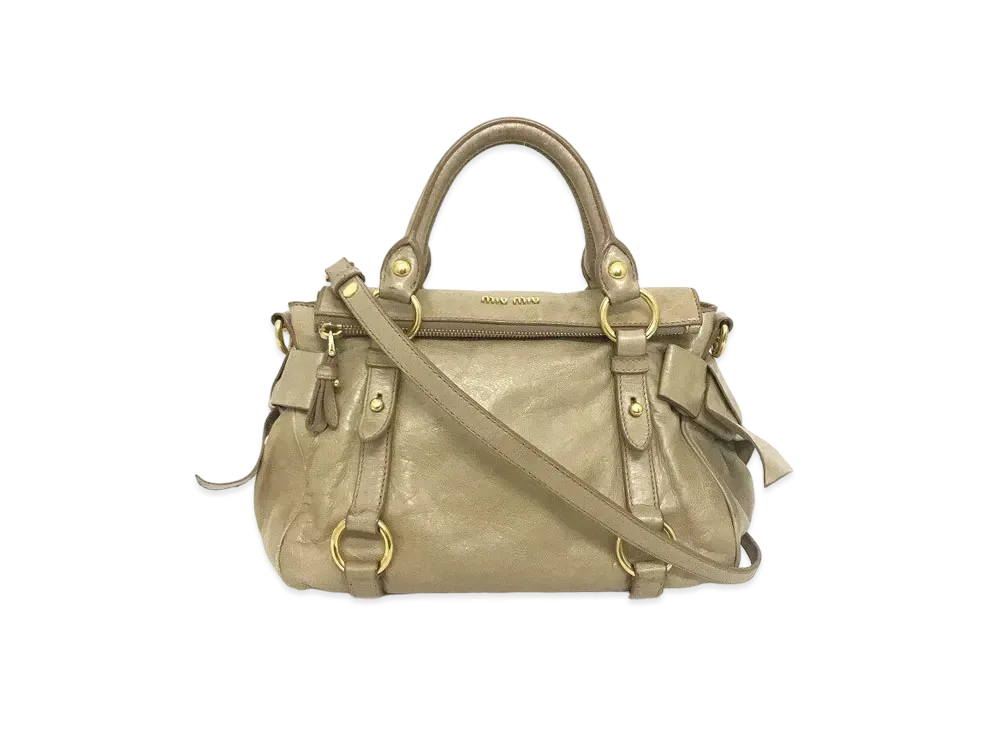 MIU MIU 2Way Shoulder Bag "Beige"