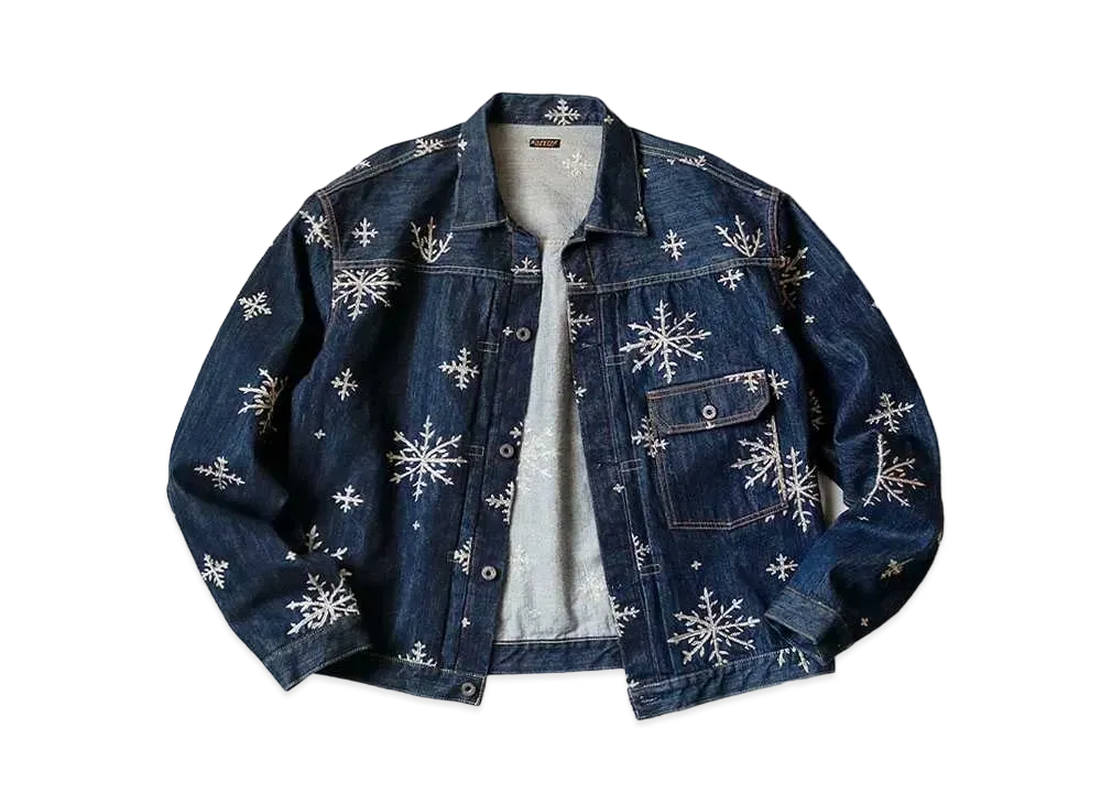 KAPITAL 14oz DENIM 雪柄刺繍 1ST JACKET "Indigo"
