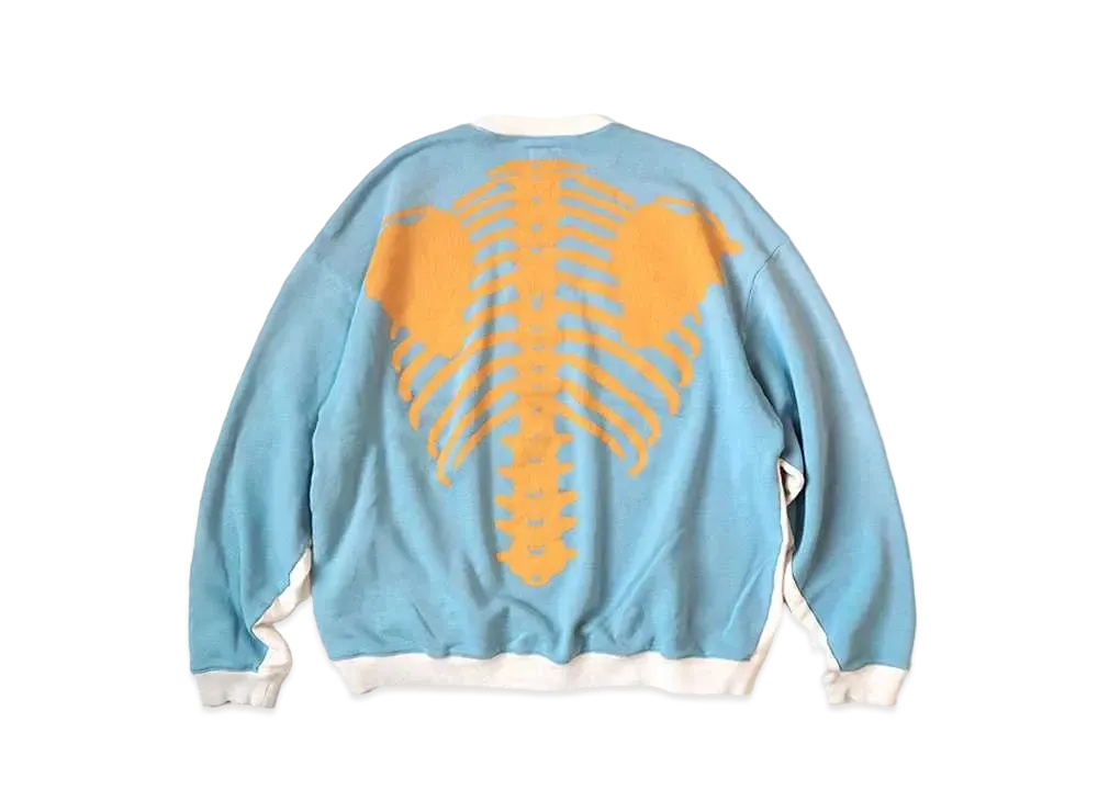 KAPITAL BACK HAIR 2 TONE BIG SWEAT (BOUND PT) "Quinity Sax"