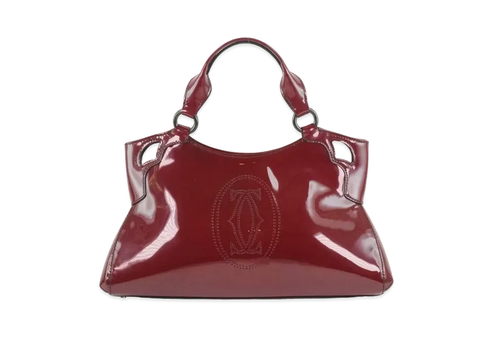 Cartier Marcero Patent Leather Handle Bag "Bordeaux"