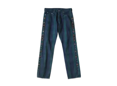 KAPITAL 11oz TARTAN CHECK 5P MONKEY CISCO(STUDS REMAKE ) "Green Black"