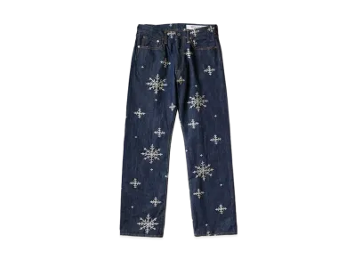 KAPITAL 14oz DENIM 雪柄刺繍 5P TH STRAIGHT "Indigo"