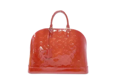 Louis Vuitton Vernis Alma GM Handle Bag "Red"