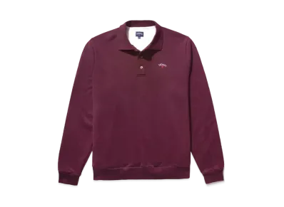 Noah Heather Polo Sweatshirt "Burgundy"