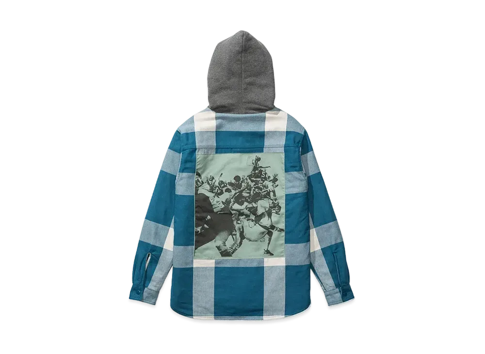 UNDEFEATED HOODED L/S FLANNEL - 30005 "Blue"