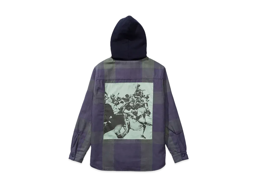 UNDEFEATED HOODED L/S FLANNEL - 30005 "Gray"
