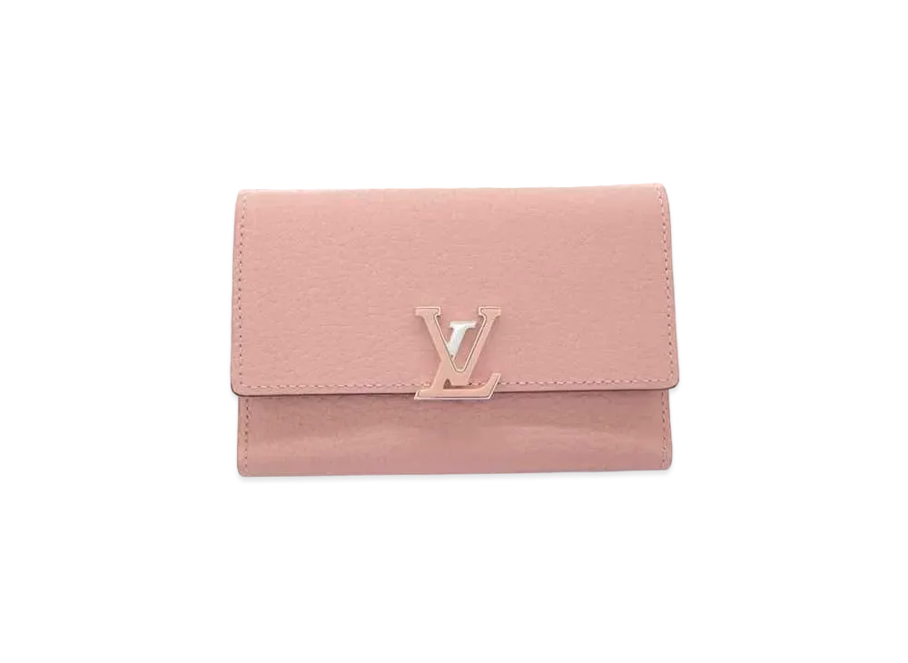 Louis Vuitton Capucines Compact Wallet Taurillon Leather "Magnolia"