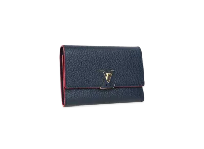 Louis Vuitton Capucines Compact Wallet Taurillon Leather "Marine Rouge"