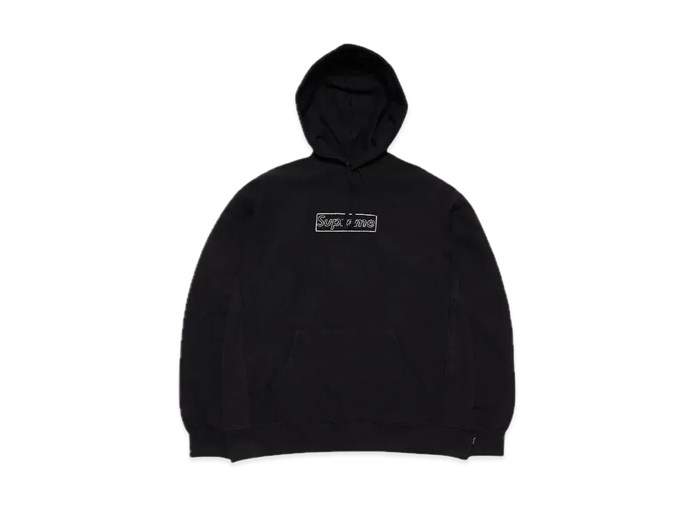 Supreme KAWS Chalk Logo Hooded Sweatshirt "Black"(2021)