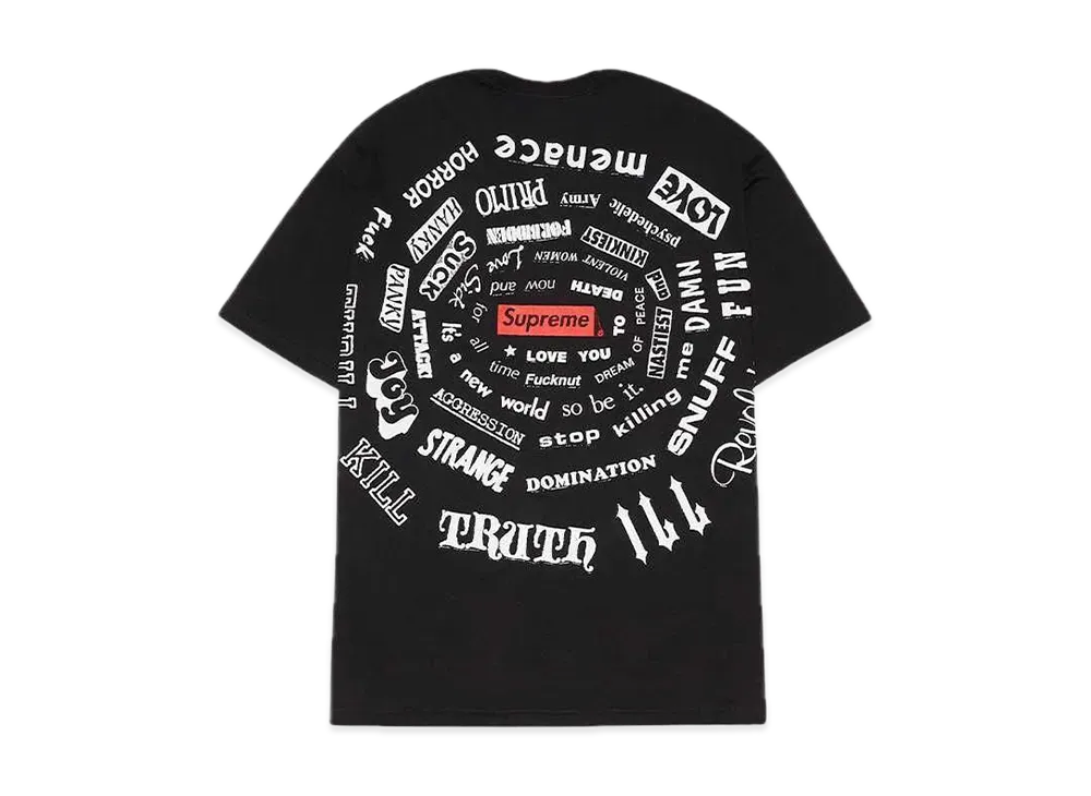 シュプリーム スパイラル Tシャツ "ブラック"