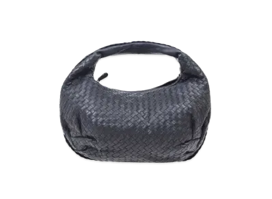 Bottega Veneta Intrecciato Handle Bag "Navy"