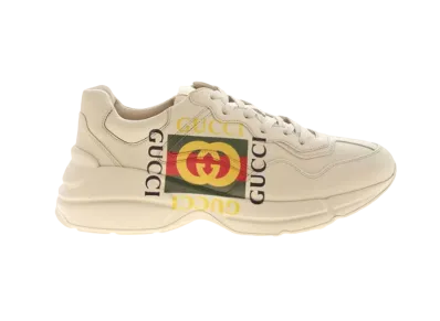 GUCCI Logo Leather Sneaker "White"