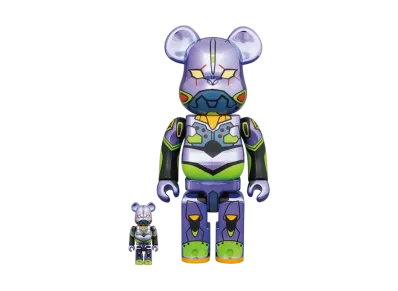 Bearbrick Evangelion Unit 1 CHROME Ver.100%&400%