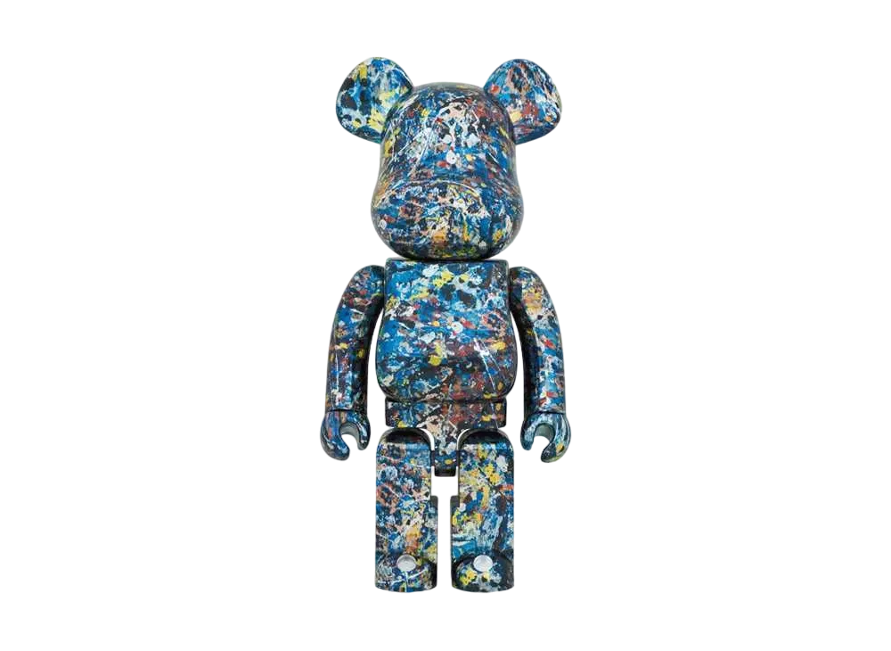 Bearbrick Jackson Pollock Studio CHROME Ver.1000%
