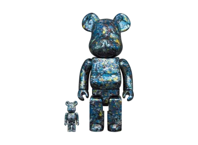 Bearbrick Jackson Pollock Studio CHROME Ver.100%&400%