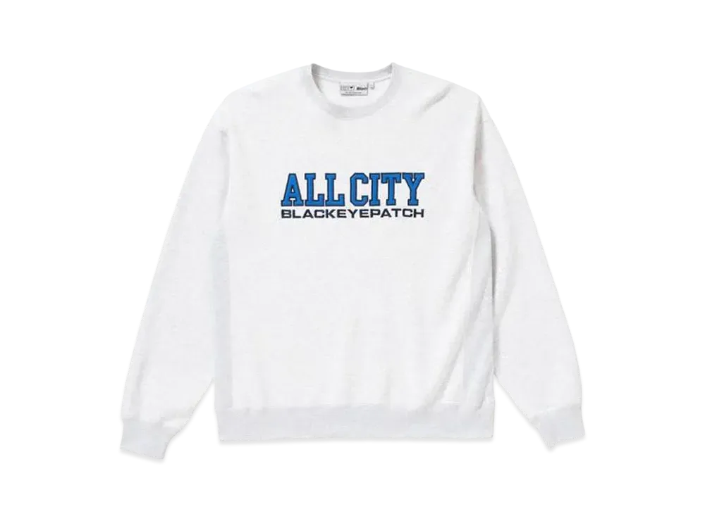 ブラックアイパッチ オール シティ クルー スウェット "アッシュ"