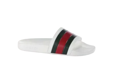 Gucci Rubber Slide Sandal "White"