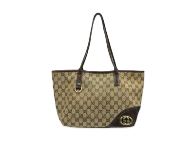 GUCCI New Britt GG Canvas Tote Bag "Brown"
