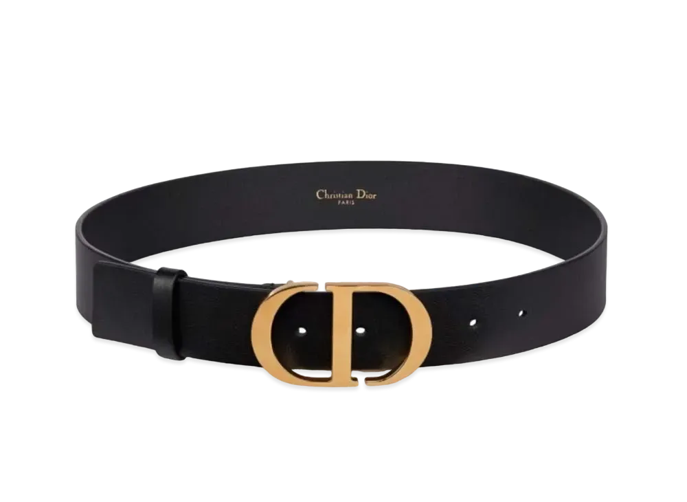 Dior 30 Montaigne Belt Smooth Calfskin "Gold/Black"