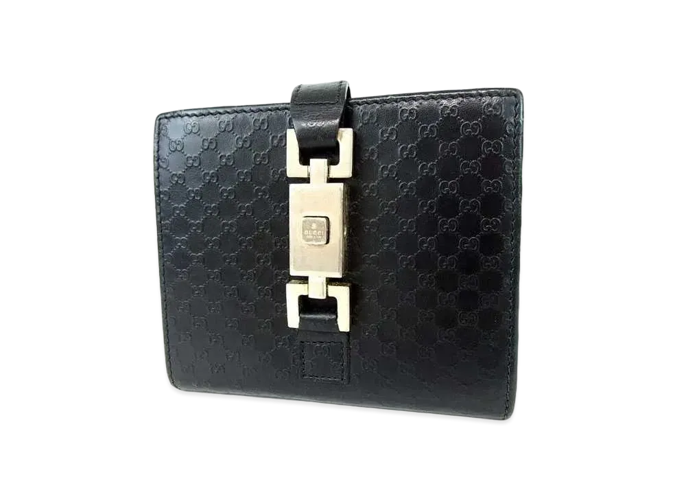 GUCCI Micro G Print Chrome Jackie Wallet