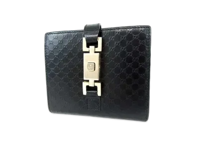 GUCCI Micro G Print Chrome Jackie Wallet