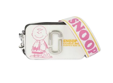 MARC JACOBS x Peanuts The Snapshot Leather Shoulder Bag "White"