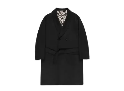WACKO MARIA SHAWL COLLAR DOUBLE BREASTED COAT (IMPORT FABRIC / ZANIERI) "Black"