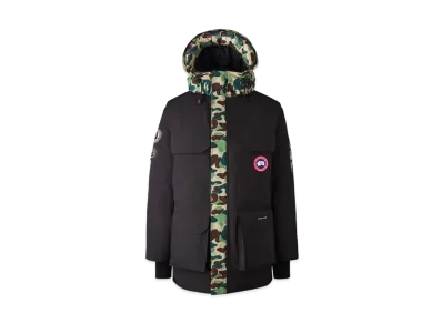 A BATHING APE CANADA GOOSE ABC CAMO EXPEDITION PARKA FOR BAPE® x CONCEPTS "Black"