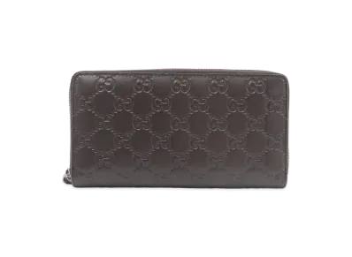 GUCCI Guccissima Round Fastener Wallet "Black"