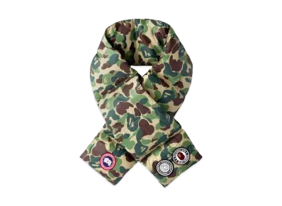A BATHING APE CANADA GOOSE ABC CAMO DOWN SCARF FOR BAPE® x CONCEPTS "Green"