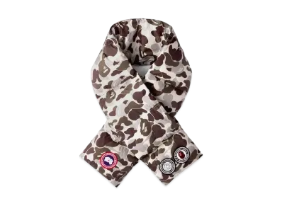A BATHING APE CANADA GOOSE ABC CAMO DOWN SCARF FOR BAPE® x CONCEPTS "Grey"