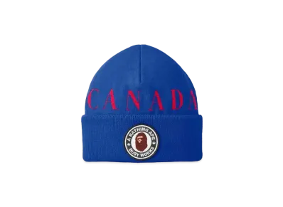 A BATHING APE CANADA GOOSE KNIT CAP FOR BAPE® x CONCEPTS "Blue"