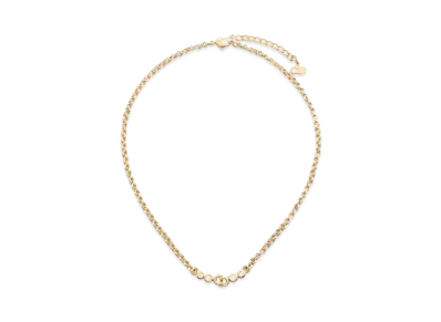 Dior CD Logo Necklace GP Rhinestone "Gold"