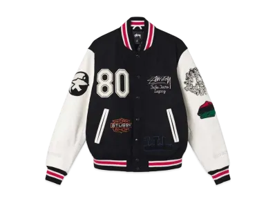 Stussy TTL VARSITY JACKET "Black"