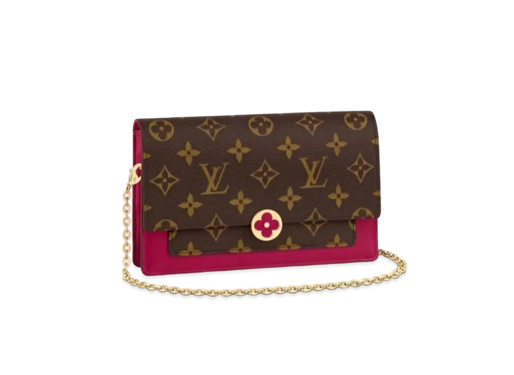 Louis Vuitton Flore Chain Wallet "Fuchsia"