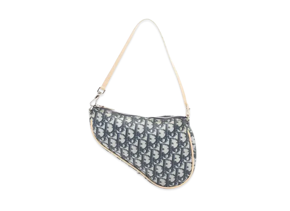 ディオール トロッター サドルバッグ "ネイビー/アイボリー"