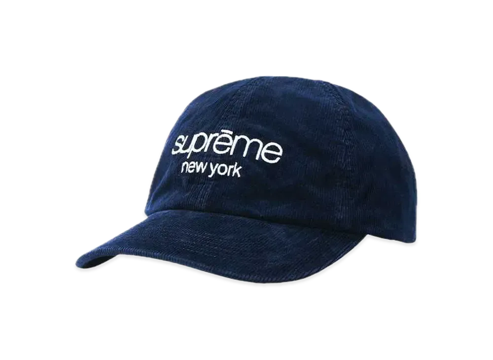 Supreme GORE-TEX Corduroy Classic Logo 6-Panel "Navy"