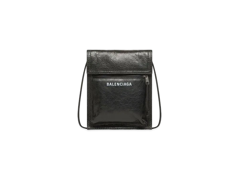 BALENCIAGA Explorer Small Pouch With Strap In "Black"
