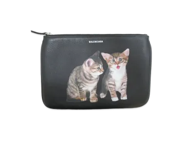 BALENCIAGA Everyday Pouch M Cat "Black"