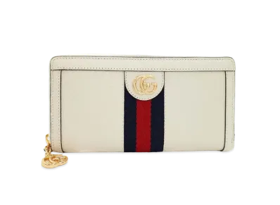 Gucci Ophidia Zip Round Wallet "Ivory"