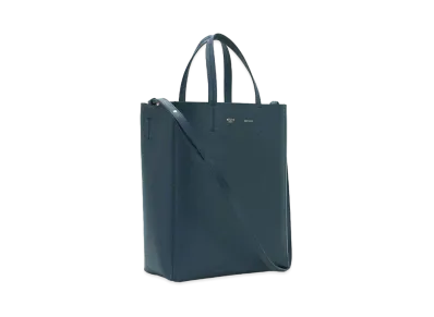 CELINE Vertical Cabas Small Leather Tote Bag "Abyss Blue"