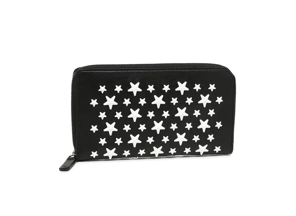 Jimmy Choo Carnaby Zippy Wallet "Black/White"
