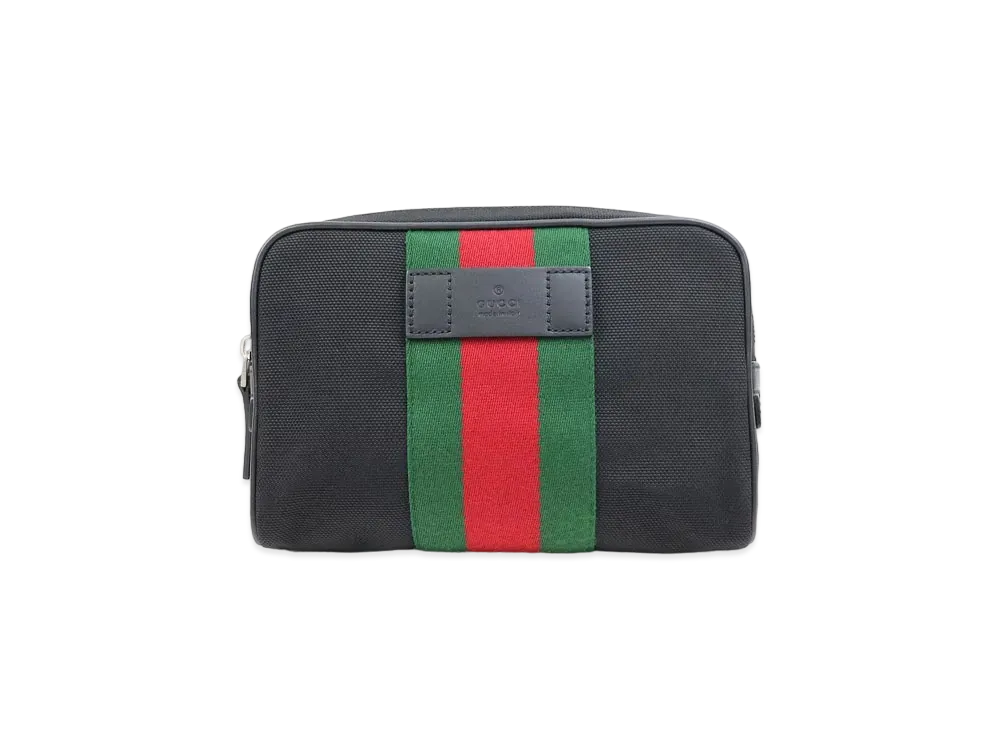 GUCCI Techno Canvas Belt Bag Web Stripe