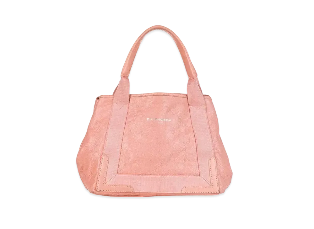 BALENCIAGA Navy Cabas S Exclusive Line "Rose"