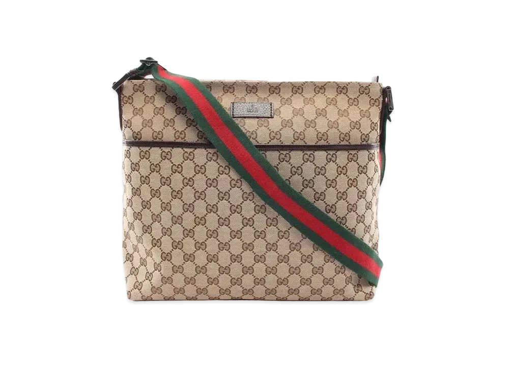 Gucci GG Canvas Sherry Line Messenger Bag "Beige"