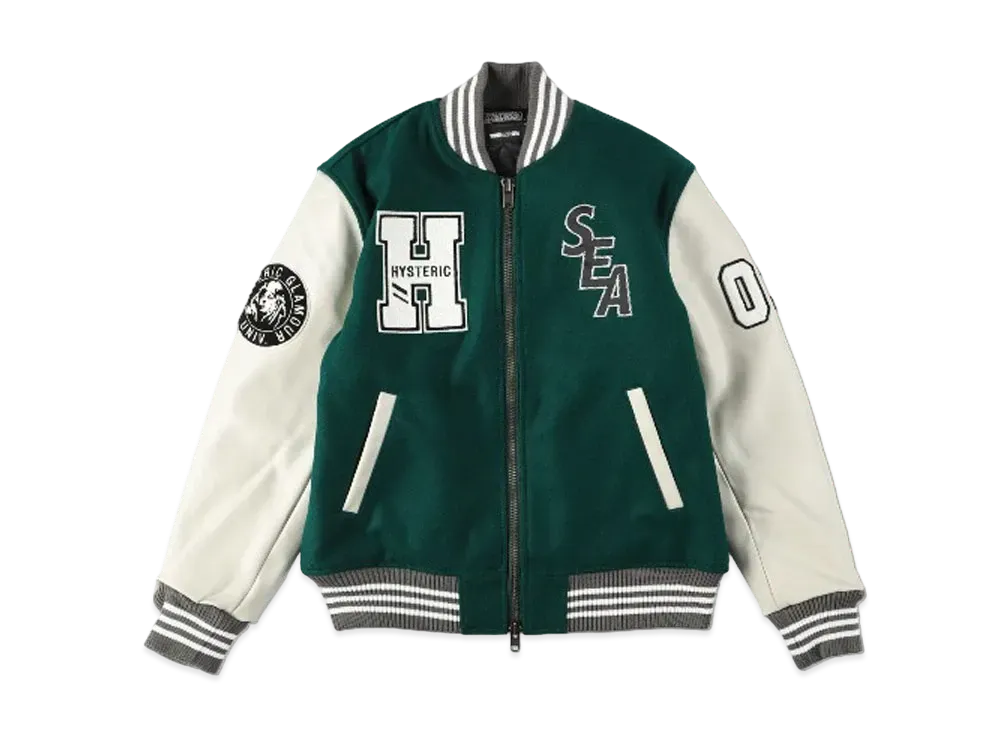 WIND AND SEA x HYSTERIC GLAMOUR Stadium Jumper "Green"