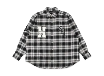 WIND AND SEA x HYSTERIC GLAMOUR Check Shirt "Black"