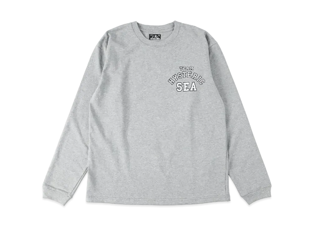 WIND AND SEA x HYSTERIC GLAMOUR L/S T-shirt "Gray"