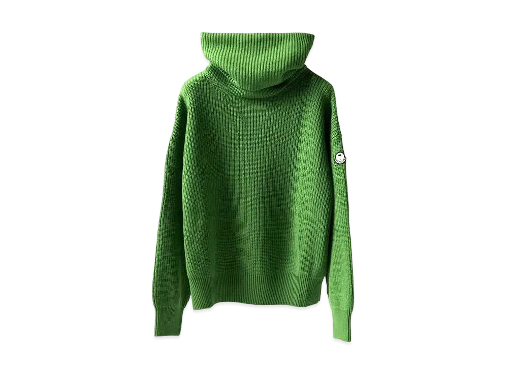 MONCLER GENIUS 8 MONCLER PALM ANGELS PATCH LOGO ROLL NECK KNIT "Green"